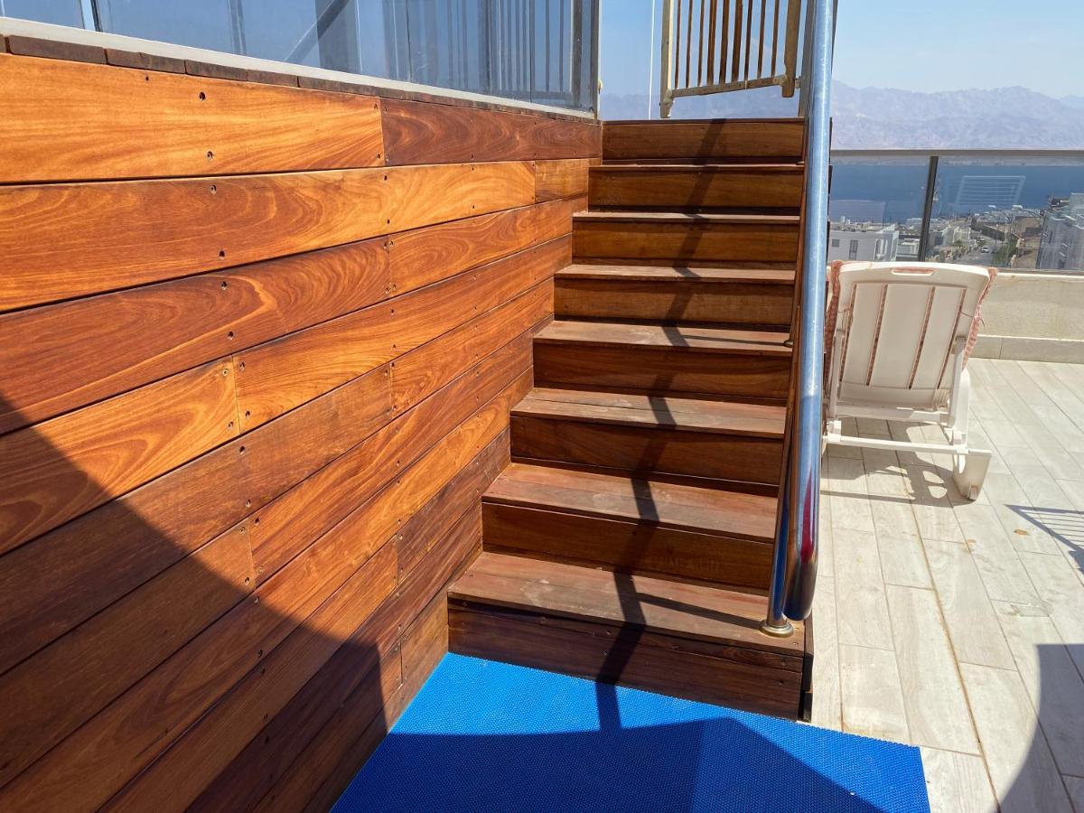 דירות אילת Stunning Penthouse With Sea Views And Private Heated Pool מראה חיצוני תמונה
