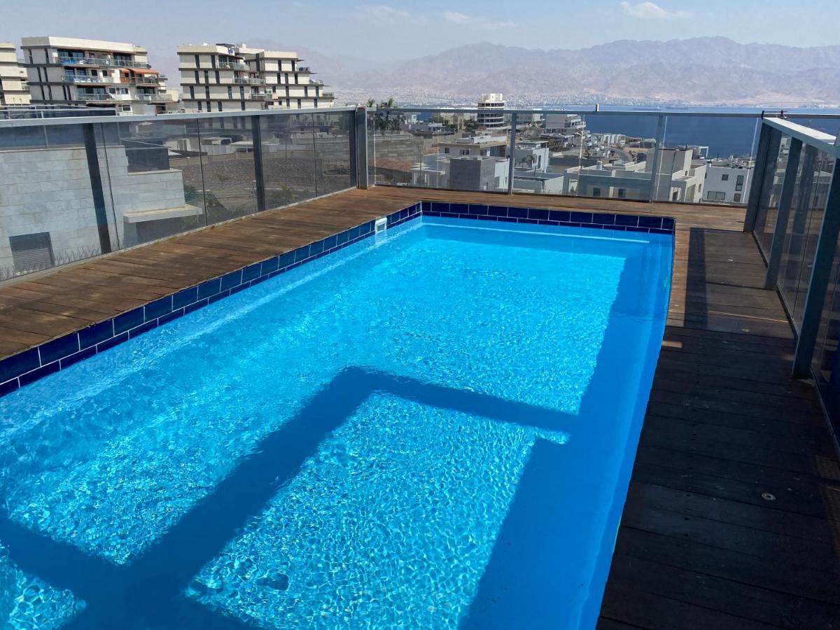 דירות אילת Stunning Penthouse With Sea Views And Private Heated Pool מראה חיצוני תמונה