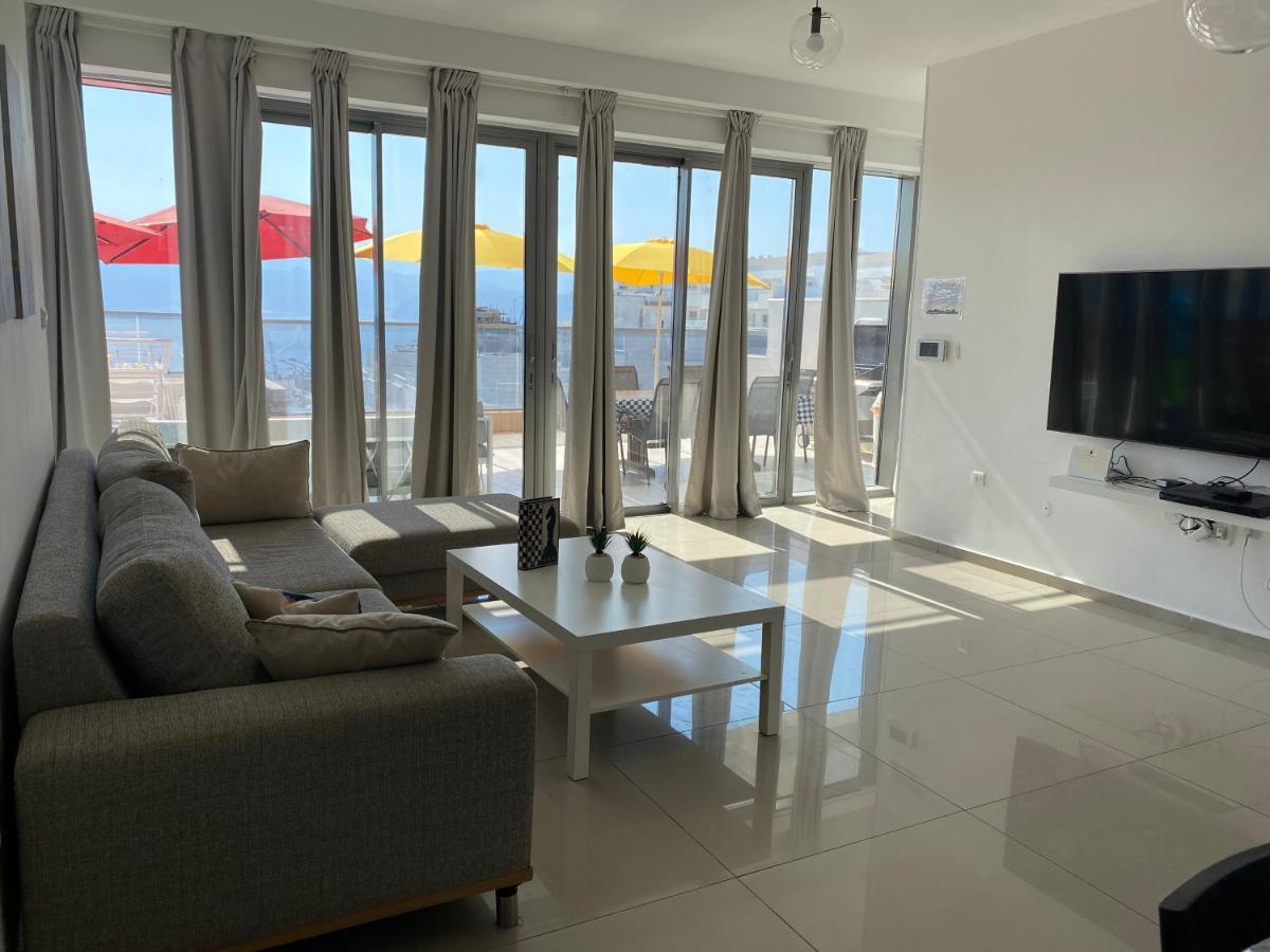 דירות אילת Stunning Penthouse With Sea Views And Private Heated Pool מראה חיצוני תמונה
